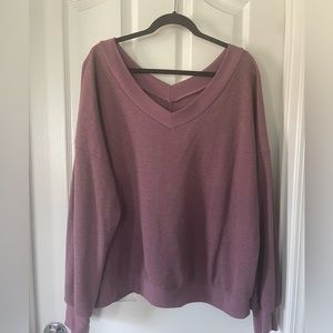 Oversized, waffle knit top